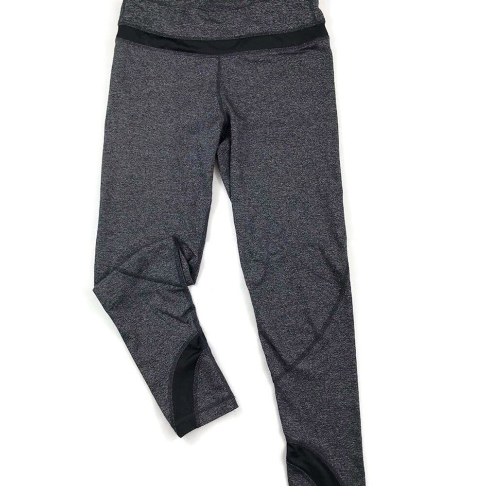 90 Degree by Reflex Leggings Gray Full Length Yoga Womens Sz Sm Hidden Pocket